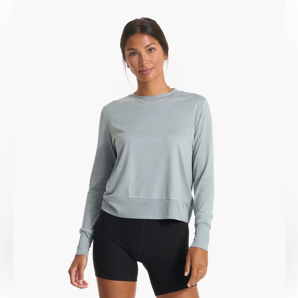 Vuori Daydream Crew XL in Stormy Heather • long sleeve lightweight shirt